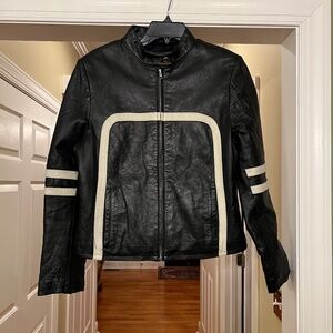 GUC Vintage Women's Wilsons Leather Maxima Black Leather Motorcycle Jacket LARGE